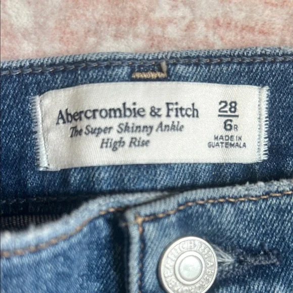 Abercrombie & Fitch Ripped Indigo Boyfriend Jeans - Picture 2 of 3